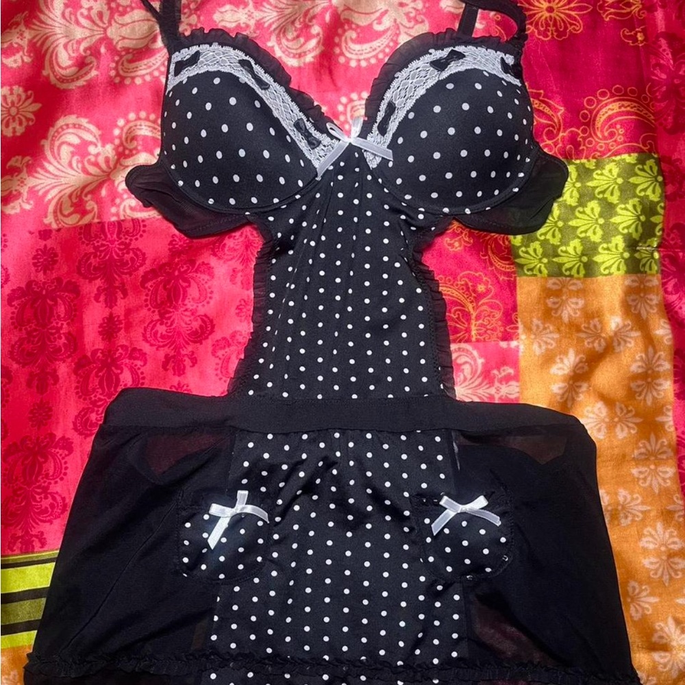 rampage polka dot lingerie